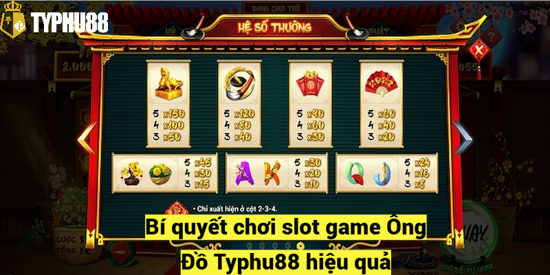 Bí quyết chơi slot game Ông Đồ Typhu88 hiệu quả