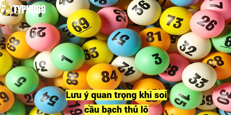 Lưu ý quan trọng khi soi cầu bạch thủ lô